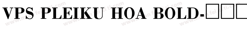 VPS Pleiku Hoa Bold字体转换